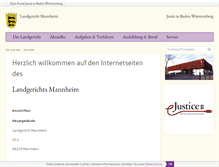 Tablet Screenshot of landgericht-mannheim.de
